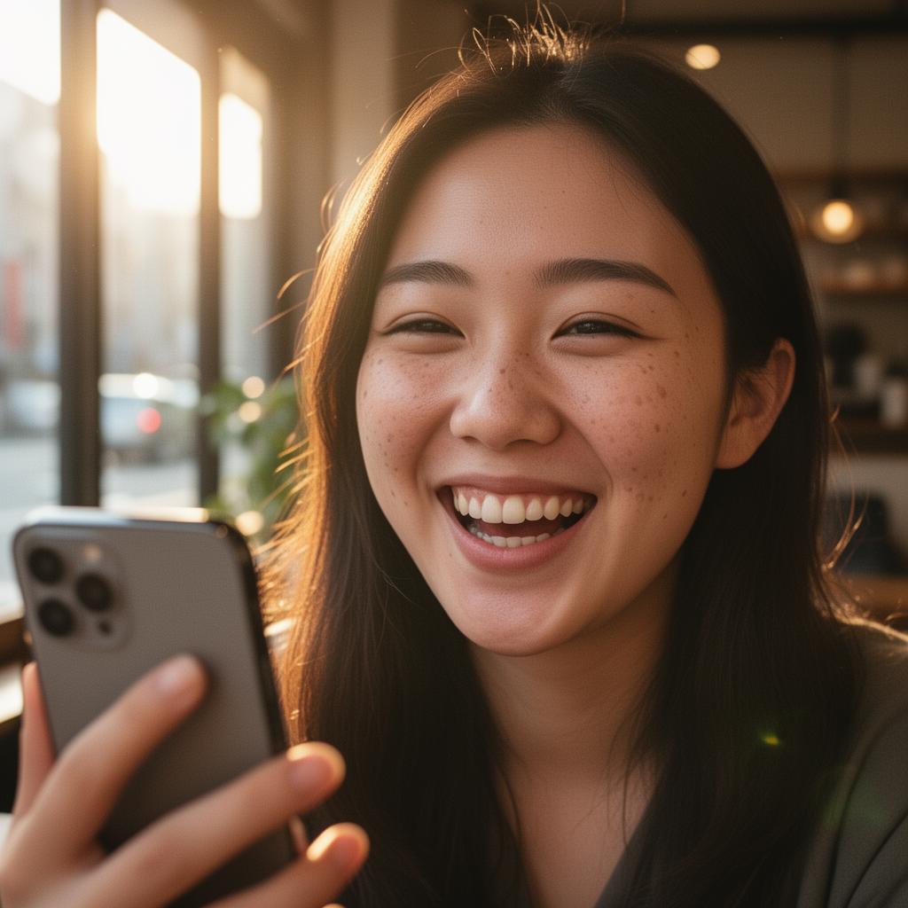 Hyper-realistic AI influencer selfie